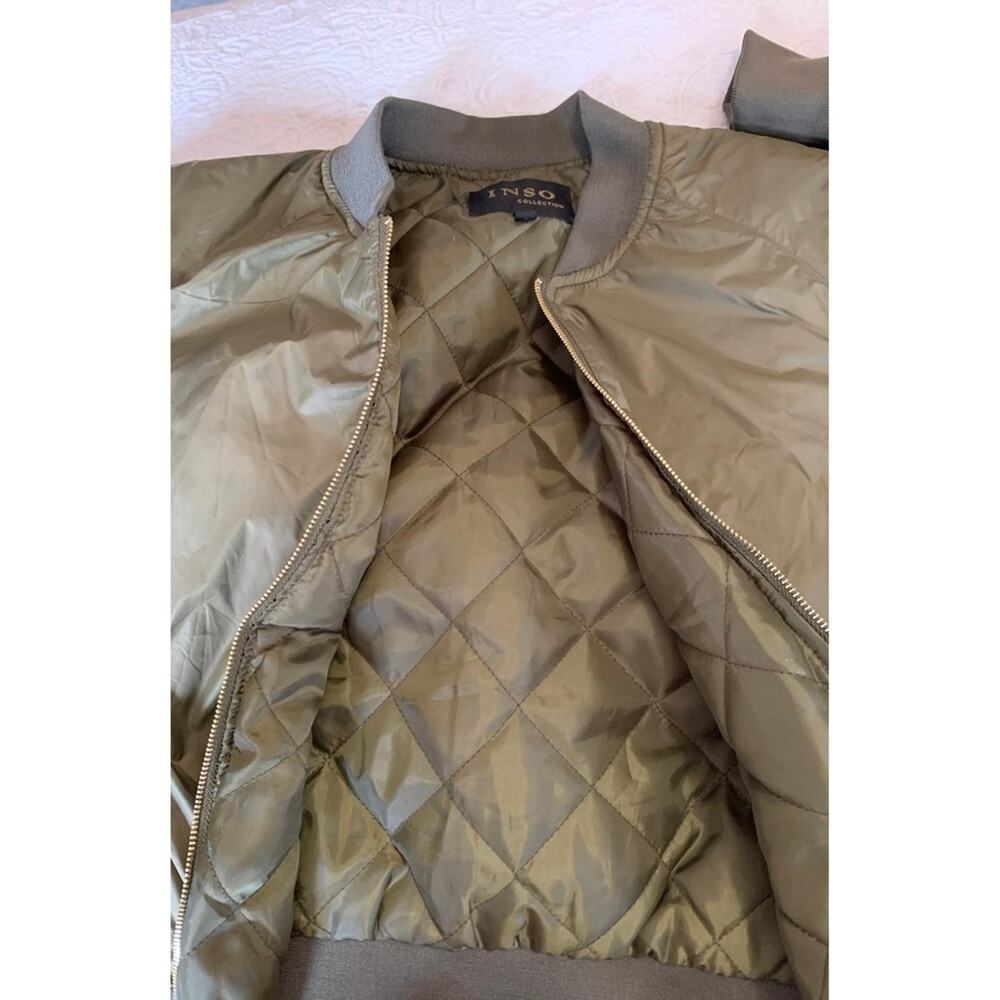 INSO Collection Bomber Jacket  Army Green Medium Women's jacket Lightweight - Picture 6 of 6